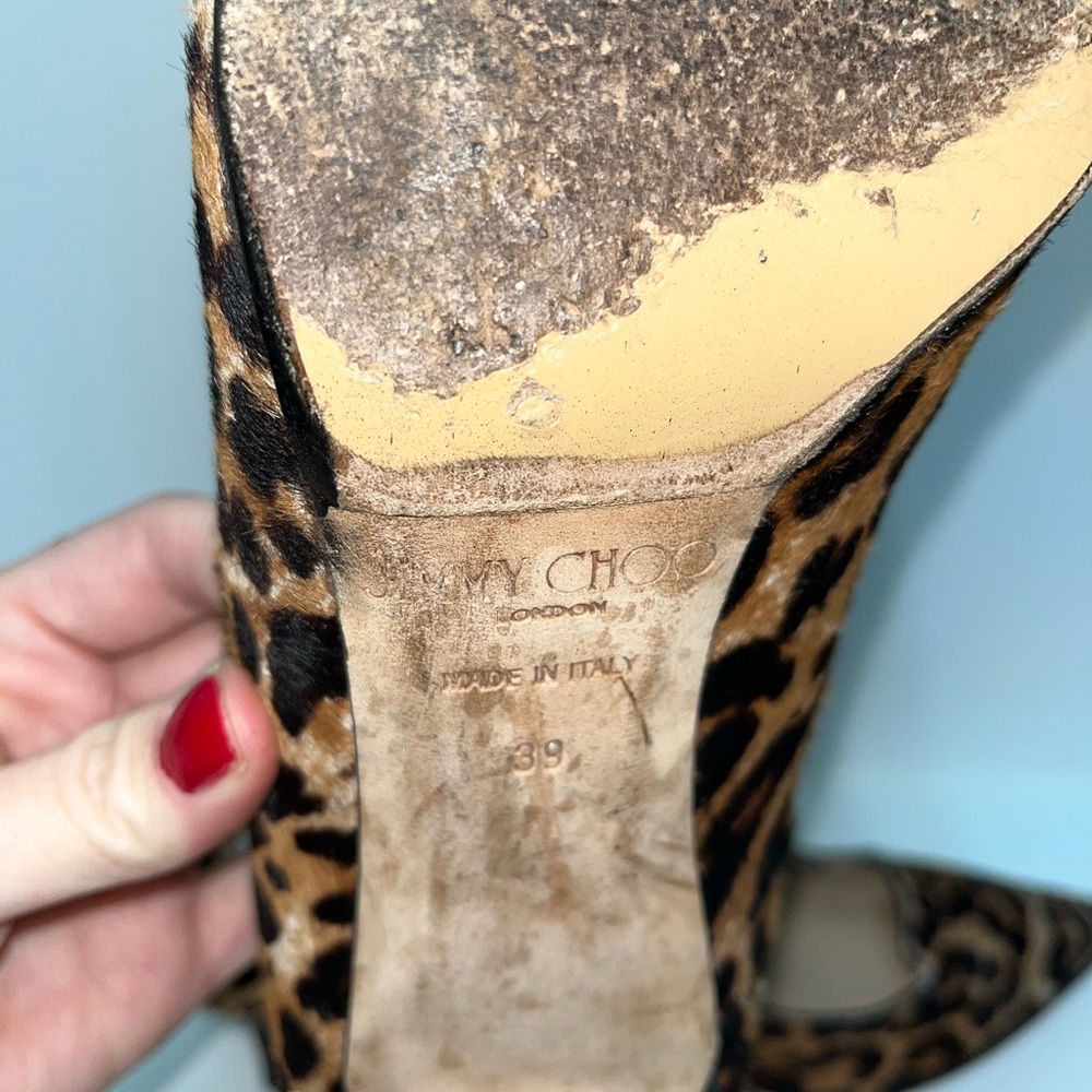 Jimmy Choo Leopard Kitten Heels - Picture 6 of 15